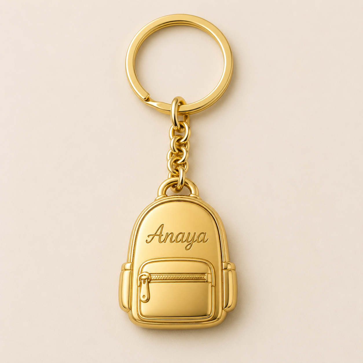 Personalised Bag Keychain with Parent's Phone Number