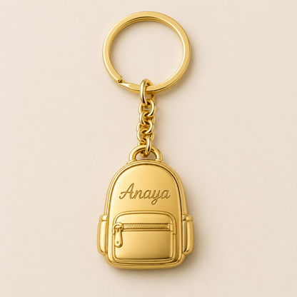 Personalised Bag Keychain with Parent's Phone Number