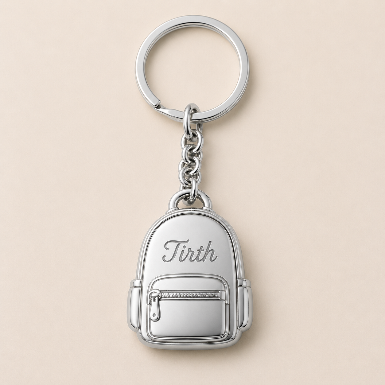 Personalised Bag Keychain with Parent's Phone Number