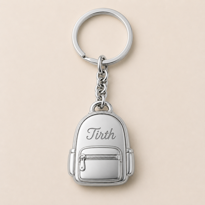 Personalised Bag Keychain with Parent's Phone Number