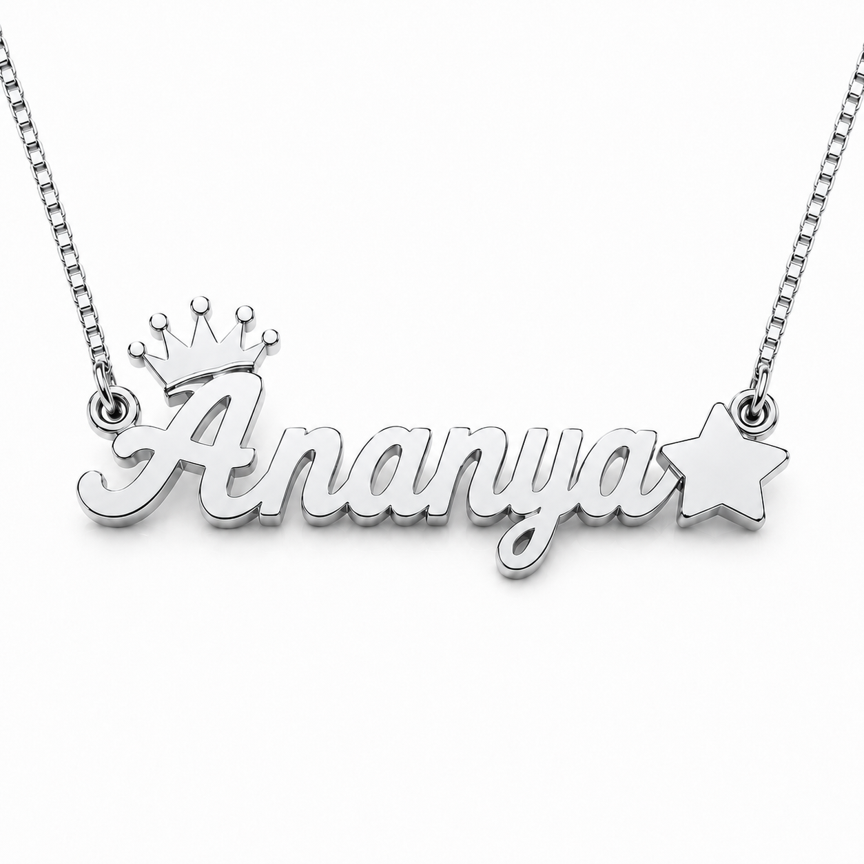 Personalized Name Necklace for Girls with Parents’ Contact Number